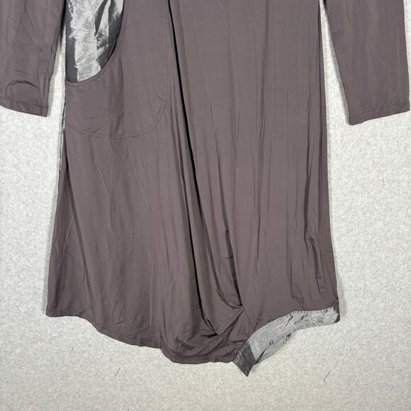 Bianco Levrin‎ Dress Small Taupe Parachute Lagenlook Artsy Modest Art Wear Flowy - Picture 3 of 14